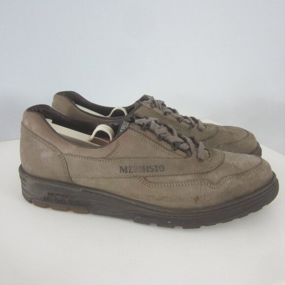 MEPHISTO RUNOFF Womens 9.5 Comfort Shoes Lace Up Shoes Oxfords Brown Taupe Gray - Picture 4 of 14